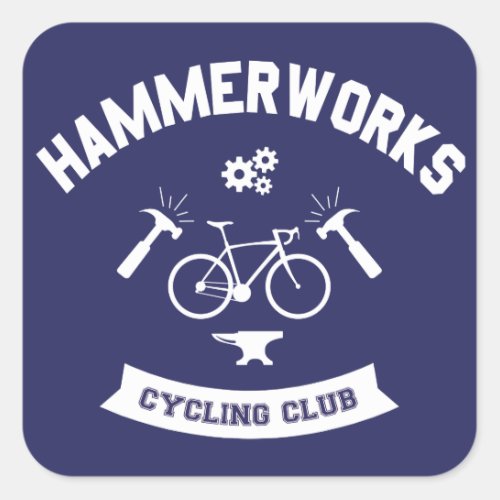Hammerworks Cycling Club Square Sticker