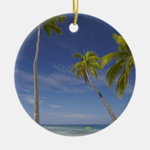 Hammock and palm trees, Plantation Island Resort Ceramic Ornament