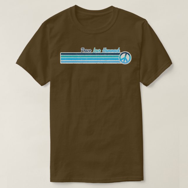 Hammock Blue Retro Stripes T-Shirt (Design Front)