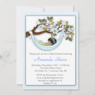 Hammock Boy Baby Shower Invitation - Unique