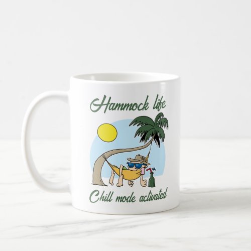 Hammock Life Chill Mode Activated Funny Cartoon Coffee Mug