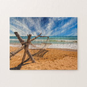 Hammock on a Tropical Beach Resort Jigsaw Puzzle