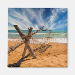 Hammock on a Tropical Beach Resort Thailand Magnet