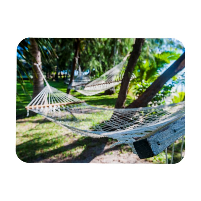 Hammock on the beach, Fiji Magnet (Horizontal)
