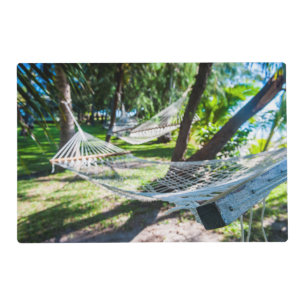 Hammock on the beach, Fiji Placemat