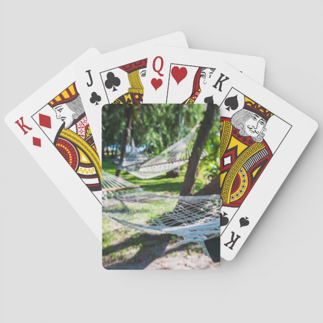Hammock on the beach, Fiji Poker Cards (Back)