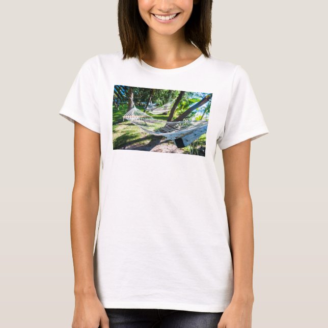 Hammock on the beach, Fiji T-Shirt (Front)
