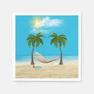 Hammock on Tropical Beach  Napkins