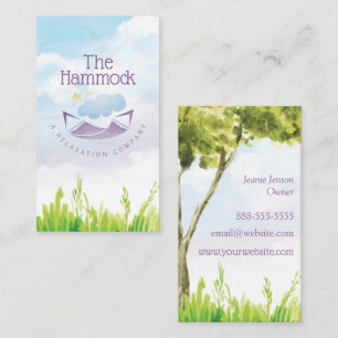 Hammock Outdoor Camping Relaxation Business Card