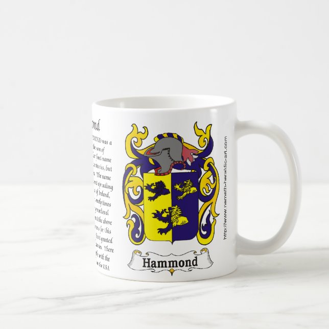 Hammond Family Coat of Arms mug (Right)