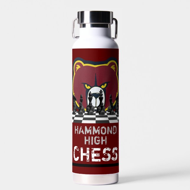 HAMMOND HIGH CHESS Water Bottle (Front)