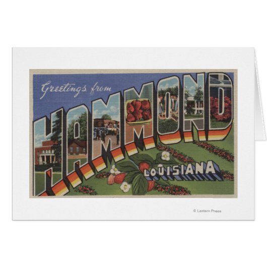 Hammond, Louisiana - Large Letter Scenes Cards (Front Horizontal)