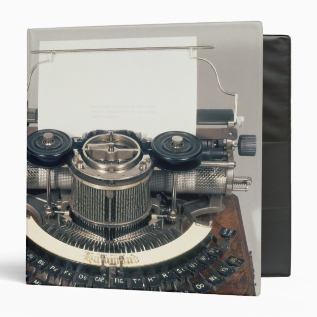Hammond typewriter, with the ideal keyboard 3 ring binder (Front/Inside)