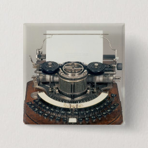 Hammond typewriter, with the ideal keyboard pinback button