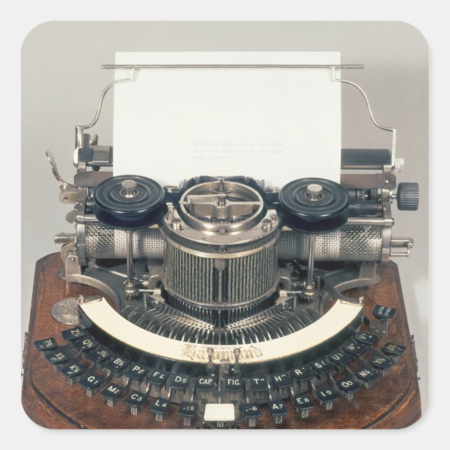 Hammond typewriter, with the ideal keyboard square sticker (Front)
