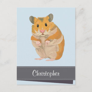 Hammy Christmas Hamster Christmas Holiday Postcard