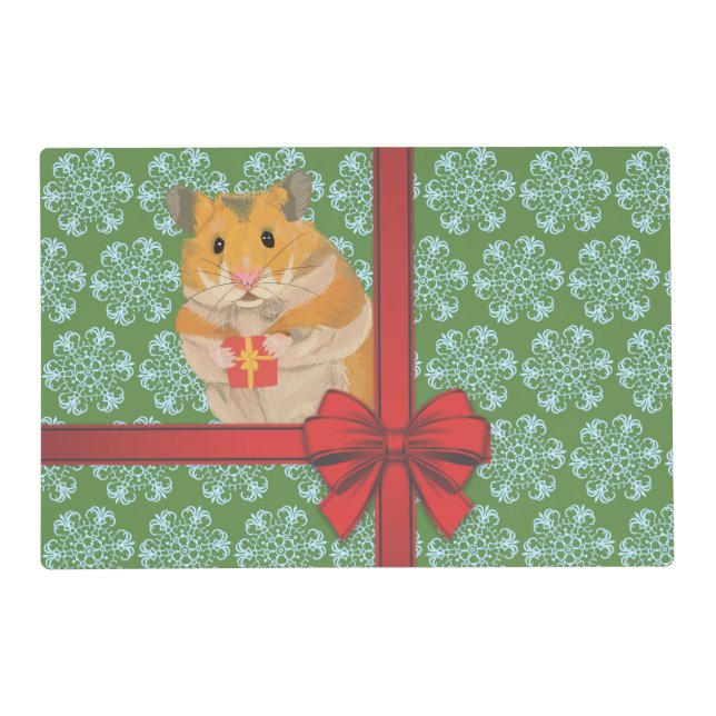 Hammy Christmas Hamster Christmas Placemat (Front)