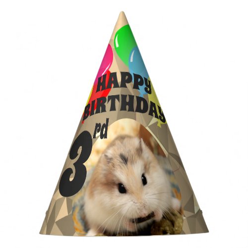 Hammyville _ Cute Hamster Brown Gems Party Hat