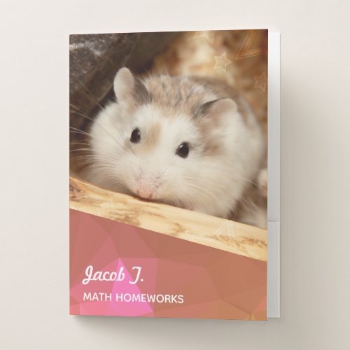 Hammyville _ Cute Hamster Colorful Geometric Pocket Folder