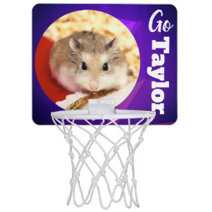 Hammyville - Cute Hamster Cool Geometric Mini Basketball Hoop