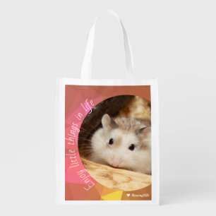 Hammyville - Cute Hamster Enjoy Little Things Reusable Grocery Bag
