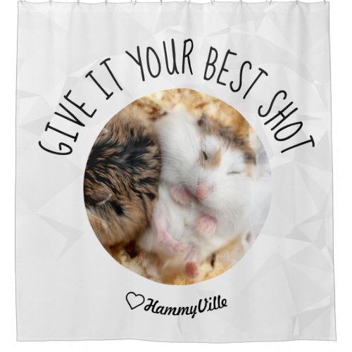 HammyVille _ Cute Hamster Fresh  Squeeky Clean Shower Curtain