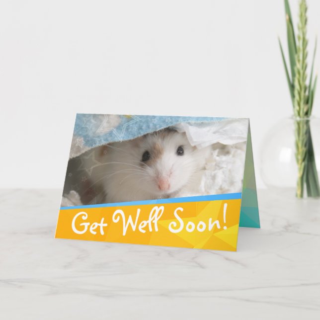 Hammyville - Cute Hamster Get Well Soon Card (Front)