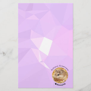 Hammyville - Cute Hamster with Motivational Quote Stationery