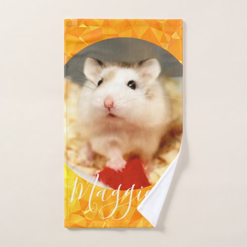 HammyVille _ Cute Robo Hamster Customize Name Bath Towel Set