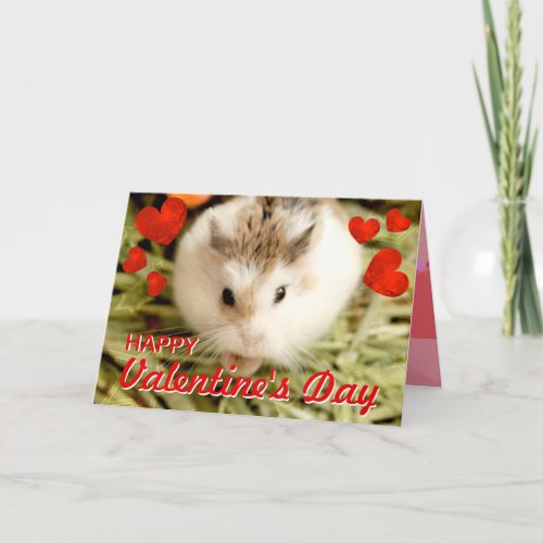 HammyVille  Cute Robo Hamster Valentine Holiday Card