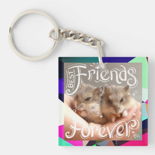 Hammyville _ Hamster Best Friends Forever Keychain