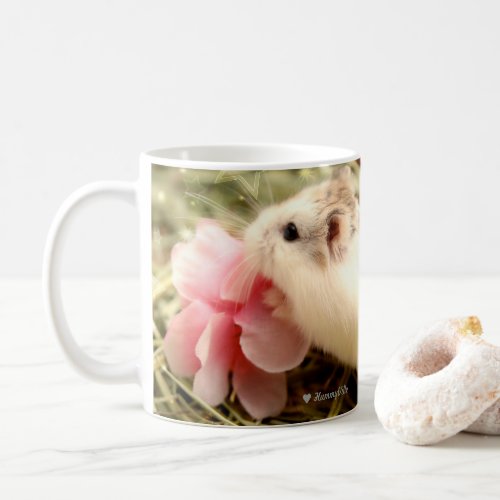 Hammyville _ Hamster Flower Smell the Roses Coffee Mug