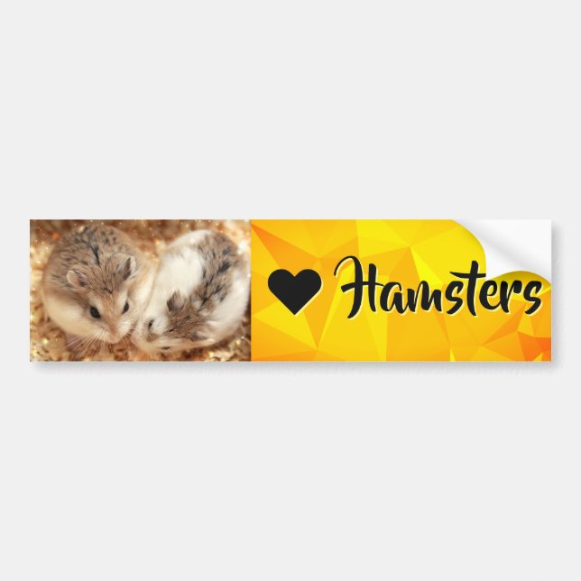 Hammyville - I Love Hamster Bumper Sticker (Front)