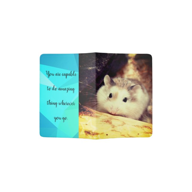 Hammyville - Inspirational Cute Hamster Passport Holder (Opened)
