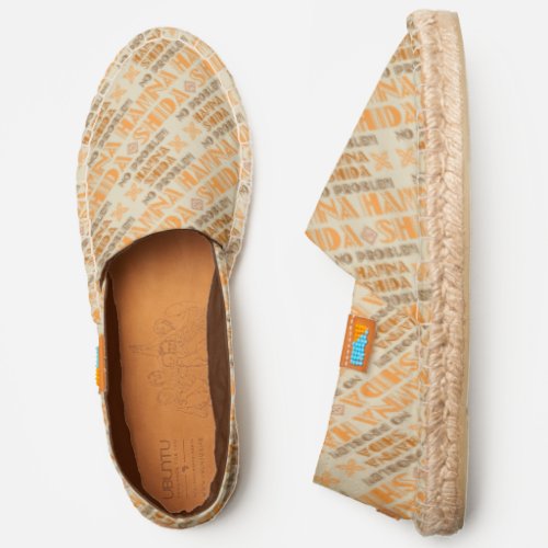 Hamna Shida No Problem Positive Colorful Text Espadrilles