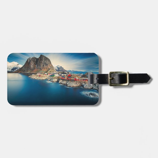 Hamnøy Norway stylized Magnet Luggage Tag (Front Horizontal)
