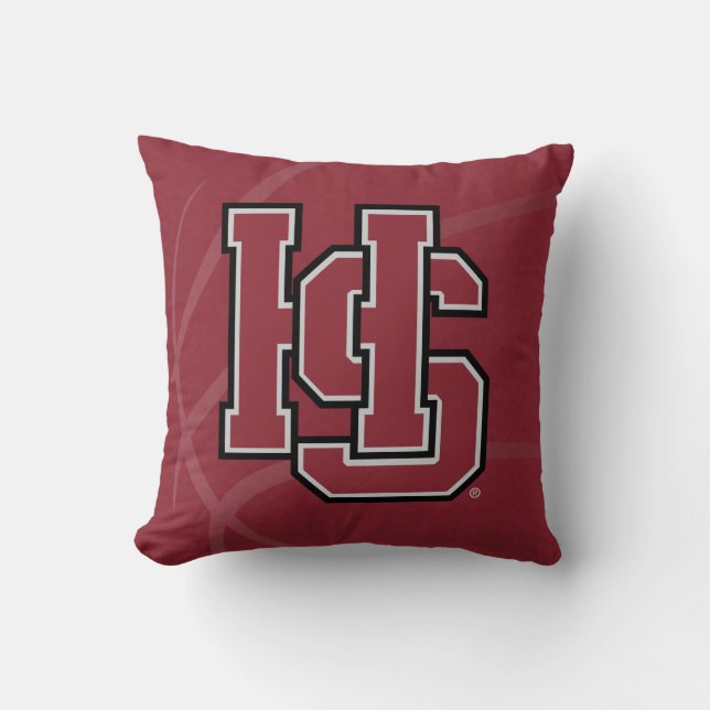Hampden-Sydney Basketball Throw Pillow (Front)