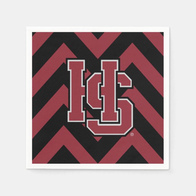 Hampden-Sydney Chevron Napkins (Front)