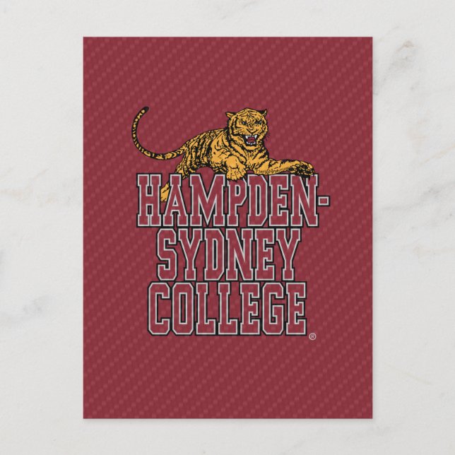 Hampden-Sydney College Carbon Fiber Invitation Postcard (Front)
