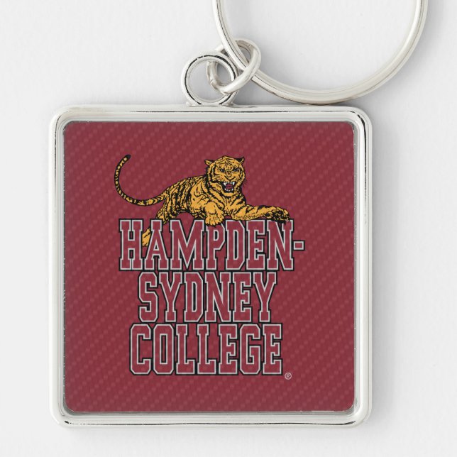 Hampden-Sydney College Carbon Fiber Keychain (Front)
