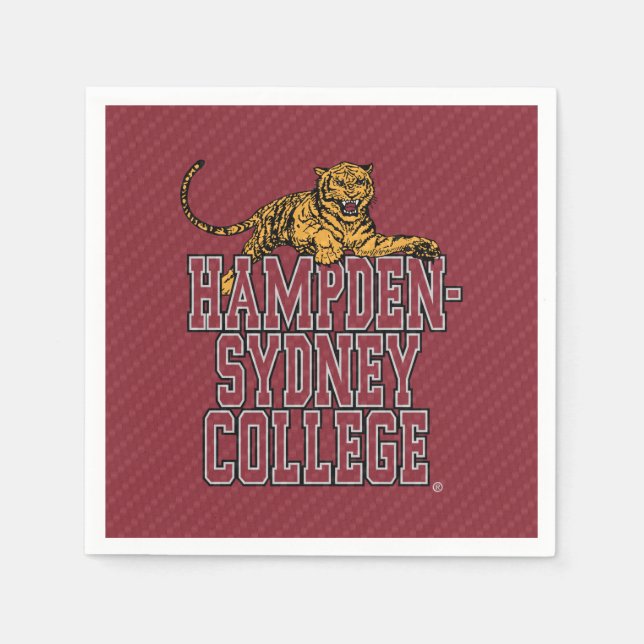 Hampden-Sydney College Carbon Fiber Napkins (Front)