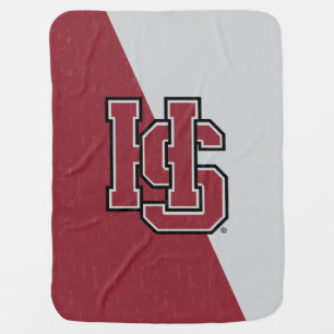 Hampden-Sydney Color Block Distressed Baby Blanket