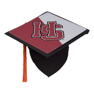 Hampden-Sydney Color Block Distressed Graduation Cap Topper
