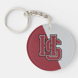 Hampden-Sydney Color Block Distressed Keychain