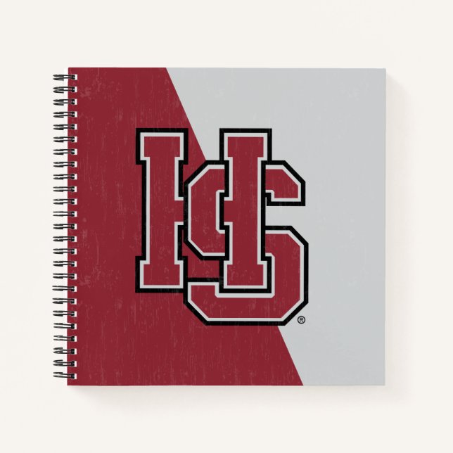 Hampden-Sydney Color Block Distressed Notebook (Front)