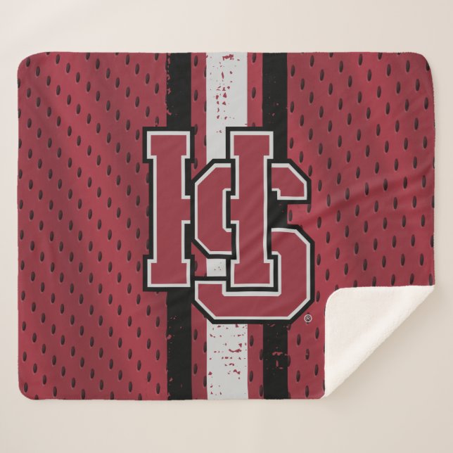 Hampden-Sydney Jersey Sherpa Blanket (Front (Horizontal))