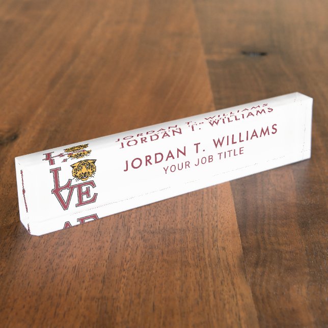 Hampden-Sydney Love Desk Name Plate (Side)