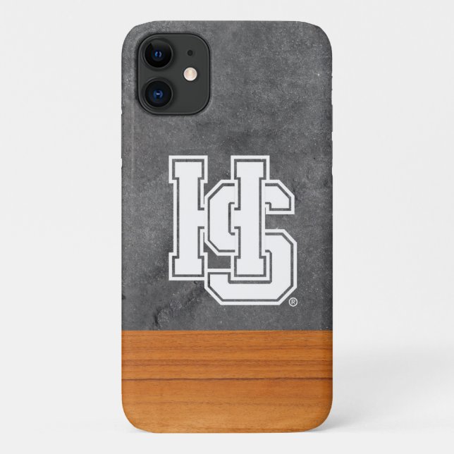 Hampden-Sydney Slate and Wood Case-Mate iPhone Case (Back)