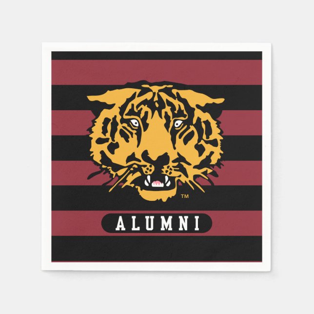 Hampden-Sydney Tiger Alumni Stripes Napkins (Front)