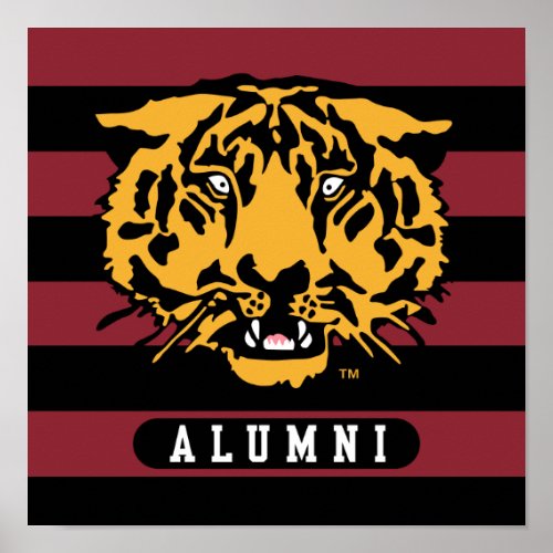 Hampden_Sydney Tiger Alumni Stripes Poster